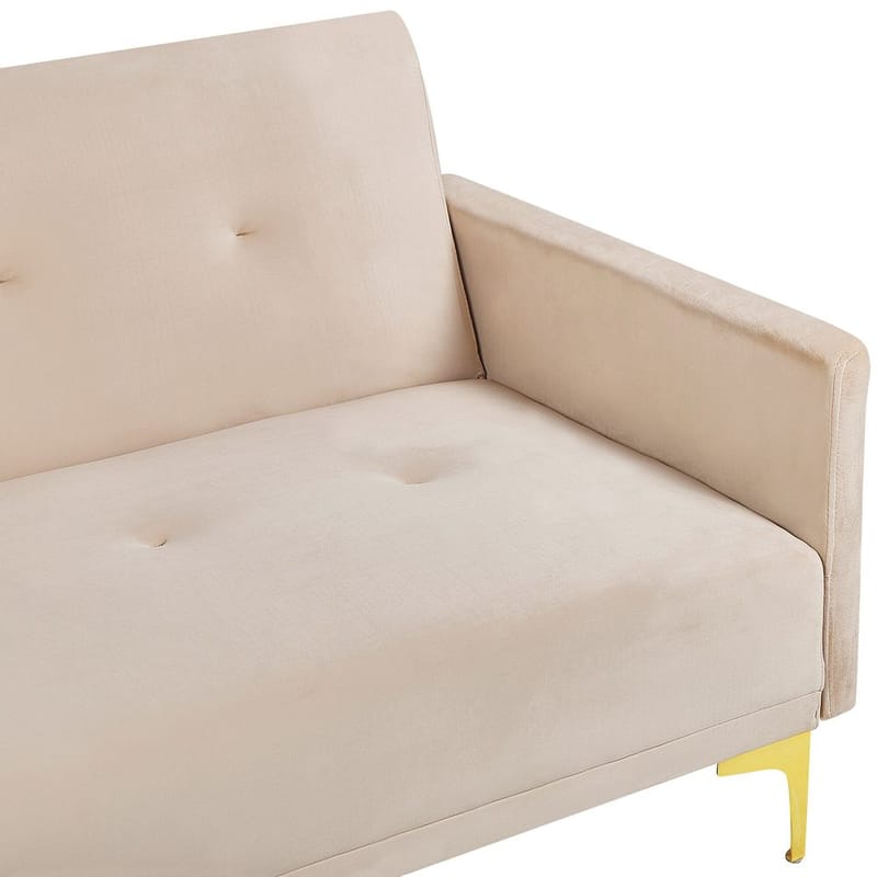 3-sits soffa Lucan - Beige, guld - Möbler - Soffa - Bäddsoffa