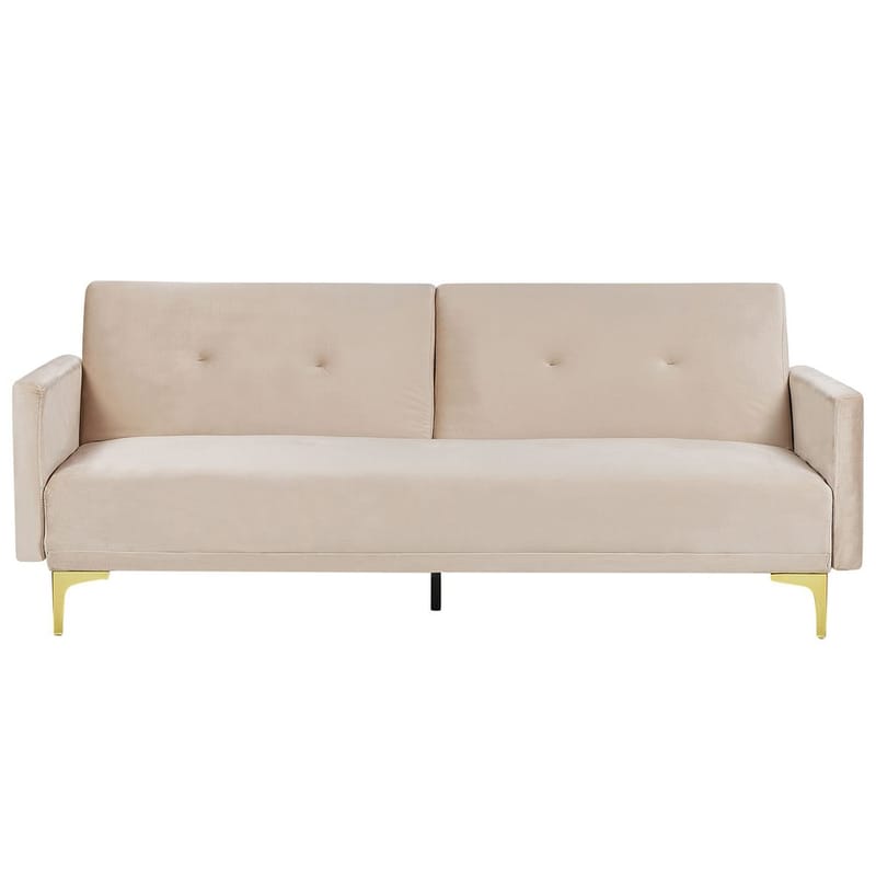 3-sits soffa Lucan - Beige, guld - Möbler - Soffa - Bäddsoffa