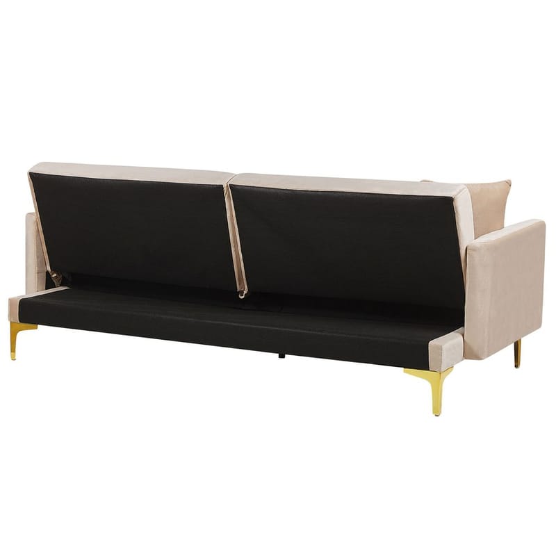 3-sits soffa Lucan - Beige, guld - Möbler - Soffa - Bäddsoffa