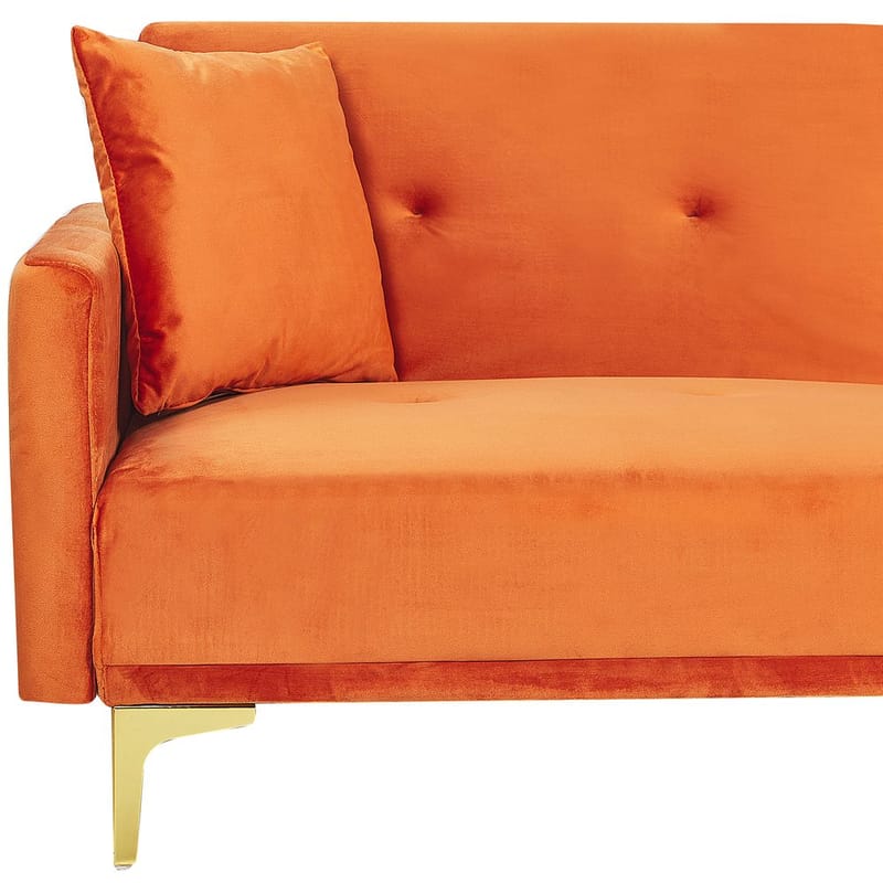 3-sits soffa Lucan - Orange, guld - Möbler - Soffa - Bäddsoffa