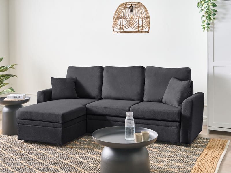 3-sits soffa Nassjo Högervänd - Svart - Möbler - Soffa - Bäddsoffa