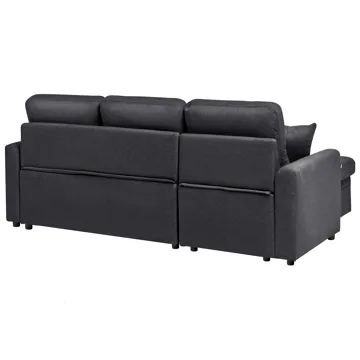 3-sits soffa Nassjo Högervänd - Svart - Möbler - Soffa - Bäddsoffa