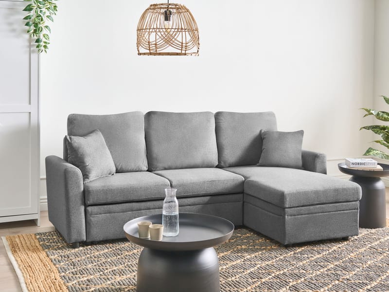 3-sits soffa Nassjo Vänstervänd - Grå - Möbler - Soffa - Bäddsoffa