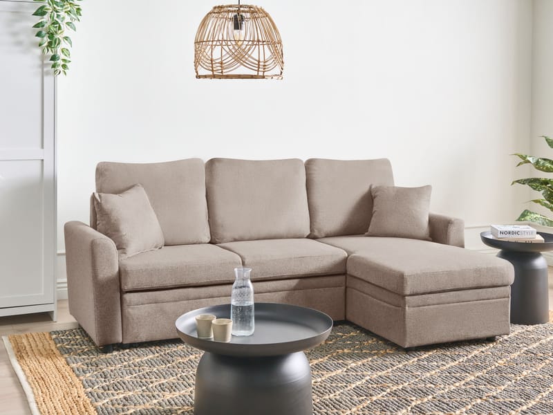 3-sits soffa Nassjo Vänstervänd - Ljusbrun - Möbler - Soffa - Bäddsoffa