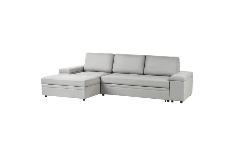 3-sitssoffa Hrisey Ljusgrå, svart - Ljusgrå, svart - Möbler - Soffa - Bäddsoffa