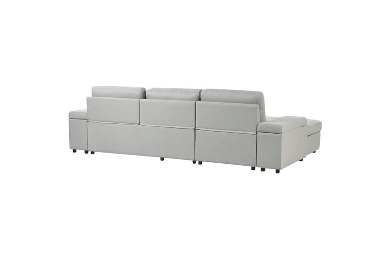 3-sitssoffa Hrisey Ljusgrå, svart - Ljusgrå, svart - Möbler - Soffa - Bäddsoffa