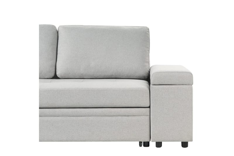 3-sitssoffa Hrisey Ljusgrå, svart - Ljusgrå, svart - Möbler - Soffa - Bäddsoffa