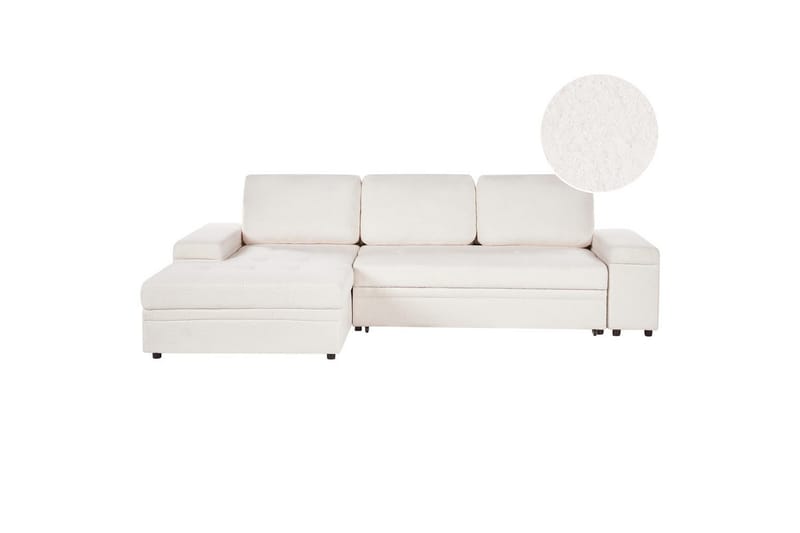 3-sitssoffa Hrisey Vit, Svart - Vit, Svart - Möbler - Soffa - Bäddsoffa