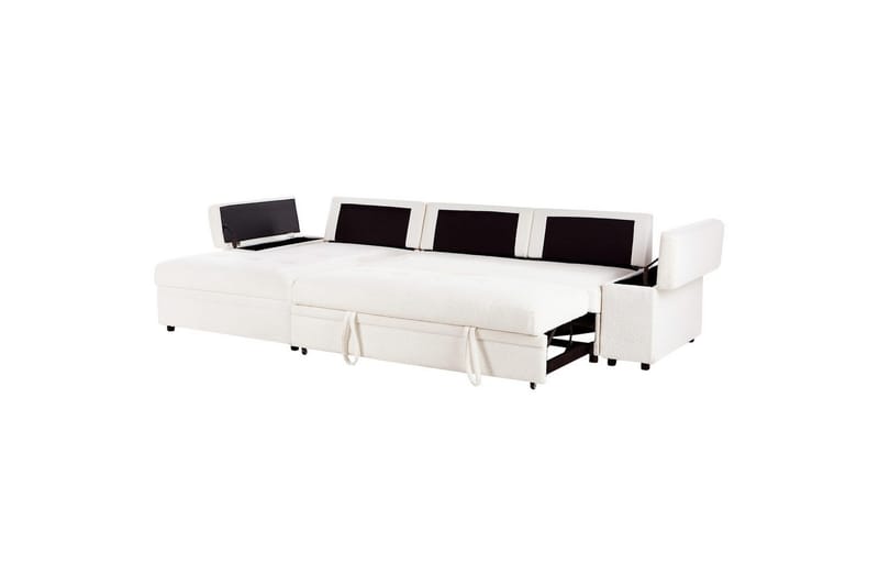 3-sitssoffa Hrisey Vit, Svart - Vit, Svart - Möbler - Soffa - Bäddsoffa
