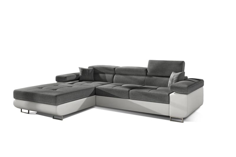 Klinka Bäddsoffa med Divan Vänster - Grå/Vit - Möbler - Soffa - Bäddsoffa - Bäddsoffa 4 sits