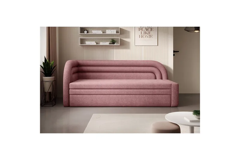 Soffa Eltap Fabillo 223x86x80 cm - Touch 24, Rosa, Vänster - Möbler - Soffa - Bäddsoffa - Bäddsoffa 4 sits