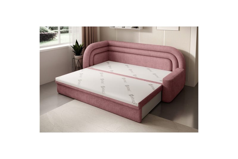 Soffa Eltap Fabillo 223x86x80 cm - Touch 24, Rosa, Vänster - Möbler - Soffa - Bäddsoffa - Bäddsoffa 4 sits