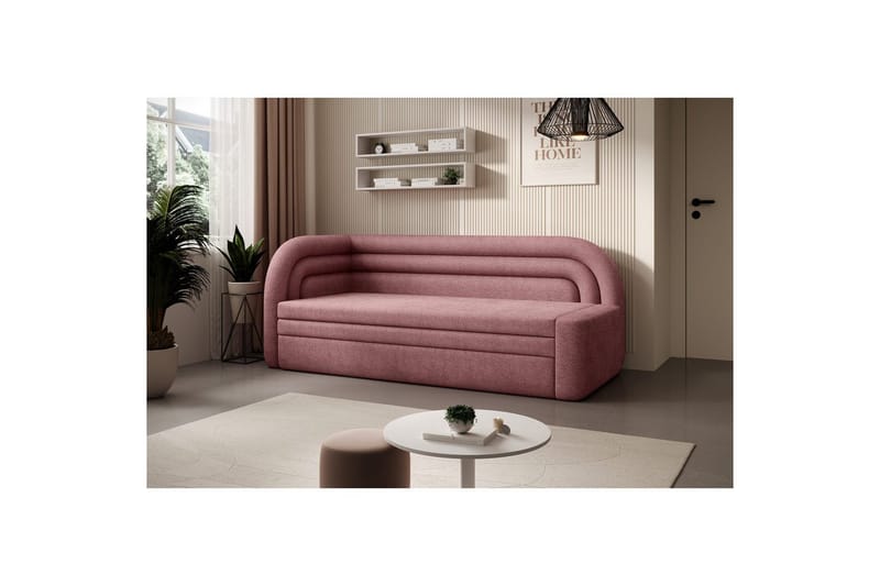 Soffa Eltap Fabillo 223x86x80 cm - Touch 24, Rosa, Vänster - Möbler - Soffa - Bäddsoffa - Bäddsoffa 4 sits