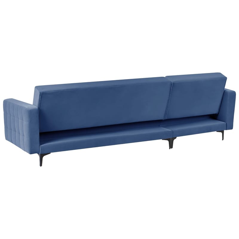 4-sits Hörnsoffa Aberdeen - Blå, Svart/Högervänd/Sammet - Möbler - Soffa - Bäddsoffa