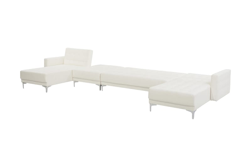 Aberdeen Bäddsoffa med Fotpall - Vit - Möbler - Soffa - Bäddsoffa