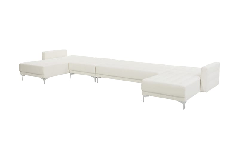 Aberdeen Bäddsoffa med Fotpall - Vit - Möbler - Soffa - Bäddsoffa