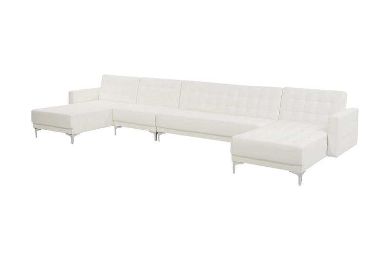 Aberdeen Bäddsoffa med Fotpall - Vit - Möbler - Soffa - Bäddsoffa