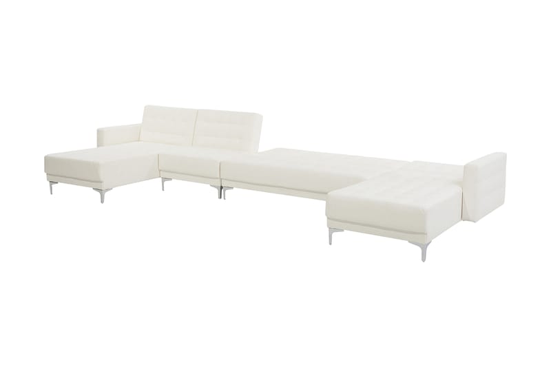 Aberdeen Bäddsoffa med Fotpall - Vit - Möbler - Soffa - Bäddsoffa