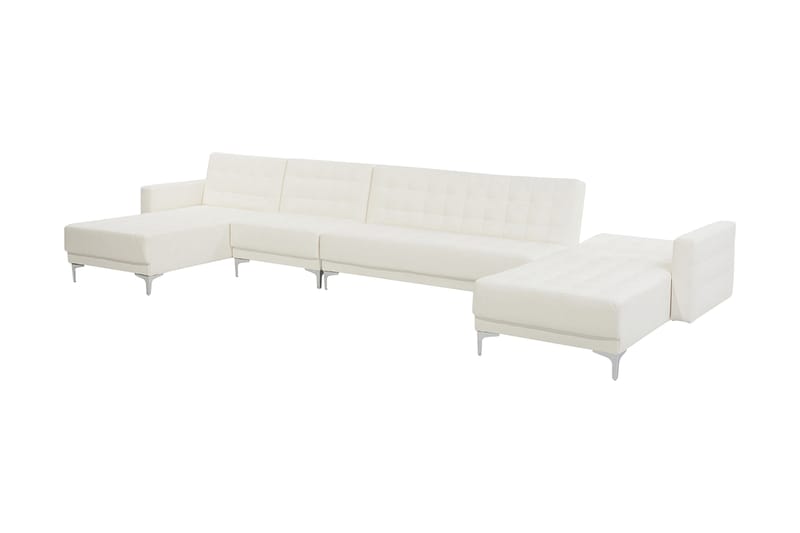 Aberdeen Bäddsoffa med Fotpall - Vit - Möbler - Soffa - Bäddsoffa