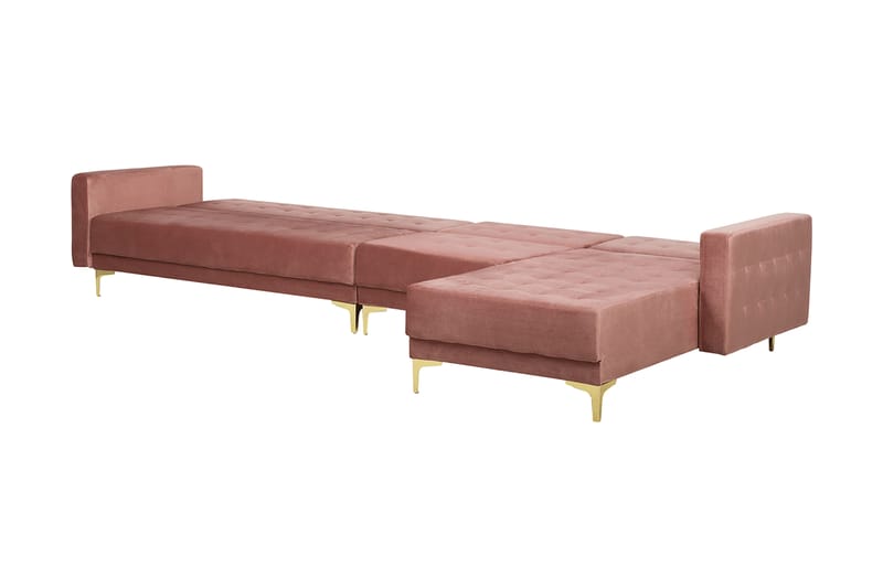 Aberdeen Hörnbäddsoffa med Fotpall Vänster - Rosa - Möbler - Soffa - Bäddsoffa