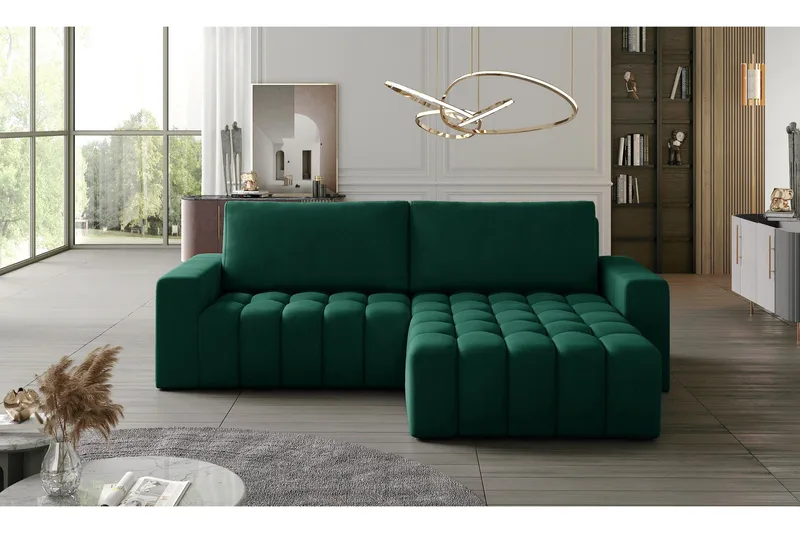 Abonetta Divanbäddsoffa Höger - Grön - Möbler - Soffa - Bäddsoffa