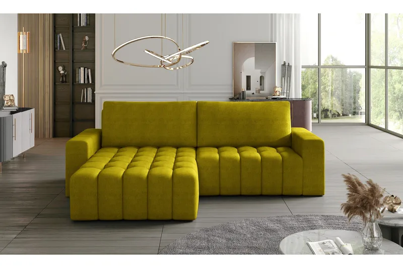 Abonetta Divanbäddsoffa Vänster - Gul - Möbler - Soffa - Bäddsoffa