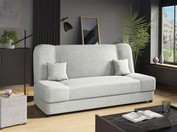 Abron 3-sits Fällbar Bäddsoffa 116x195 cm med Förvaring i Tyg - Grå - Möbler - Soffa - Bäddsoffa