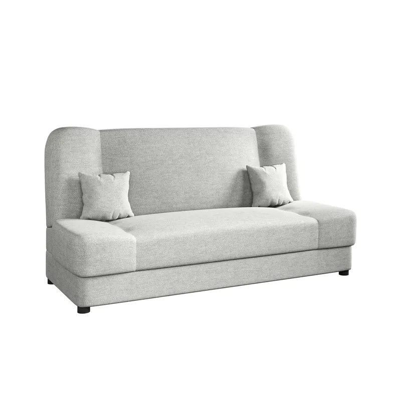 Abron 3-sits Fällbar Bäddsoffa 116x195 cm med Förvaring i Tyg, Grå