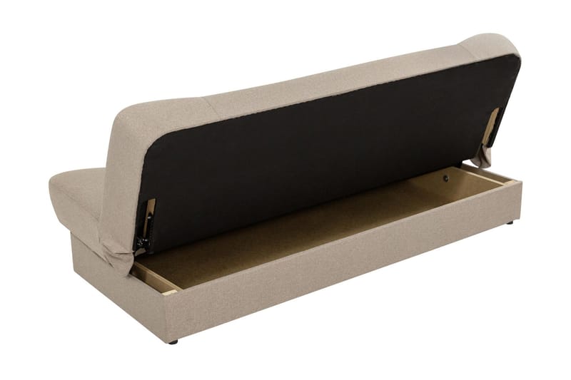 Abron 3-sits Fällbar Bäddsoffa med Förvaring i Bouclé - Beige - Möbler - Soffa - Bäddsoffa