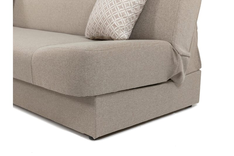 Abron 3-sits Fällbar Bäddsoffa med Förvaring i Bouclé - Beige - Möbler - Soffa - Bäddsoffa