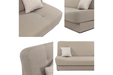 Abron 3-sits Fällbar Bäddsoffa med Förvaring i Bouclé - Beige - Möbler - Soffa - Bäddsoffa