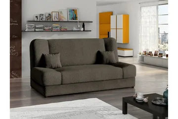 Abron 3-sits Fällbar Bäddsoffa med Förvaring i Bouclé - Brun - Möbler - Soffa - Bäddsoffa