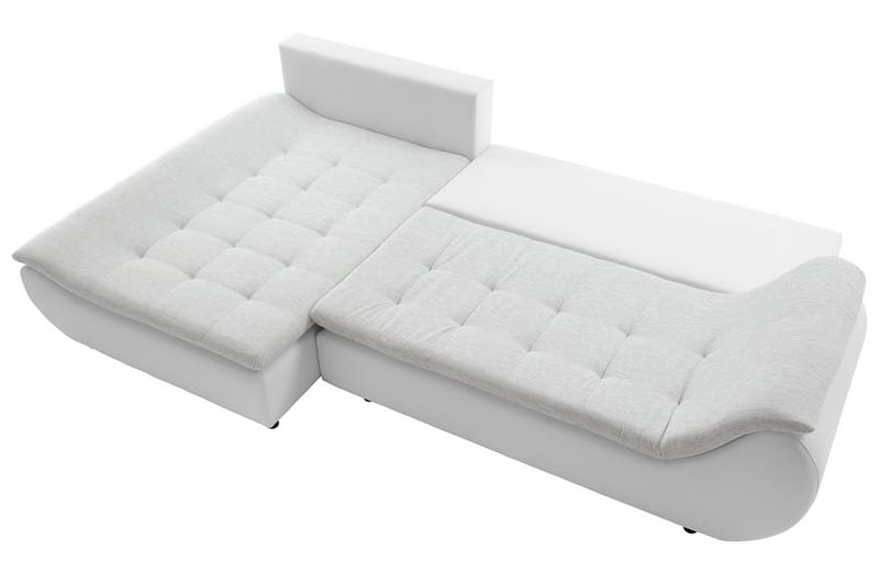 Adeleine L-Bäddsoffa - Vit/Beige - Bäddsoffa - Bäddsoffa divan - Skinnsoffor