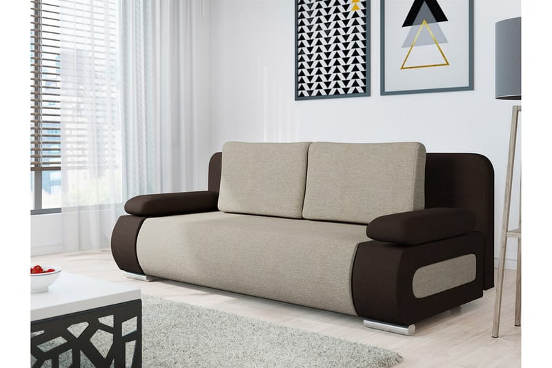 Adelma Bäddsoffa 3-sits med Förvaring - Beige - Möbler - Soffa - Bäddsoffa