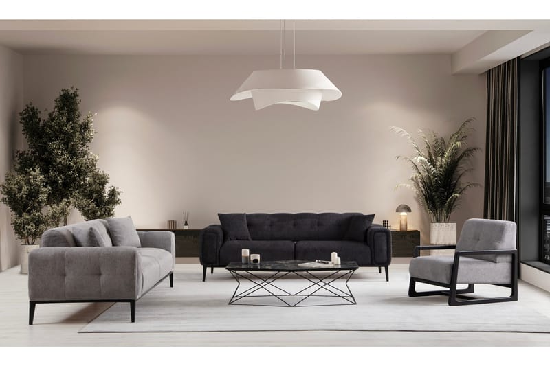 Adelphe Rektangulär Bäddsoffa 88x178 cm i Tyg - Grå - Möbler - Soffa - Bäddsoffa