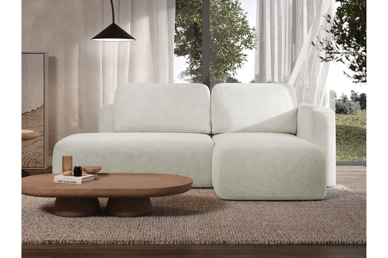 Afir Bäddsoffa m. Divan 2-sits - Beige/Vit - Möbler - Soffa - Bäddsoffa