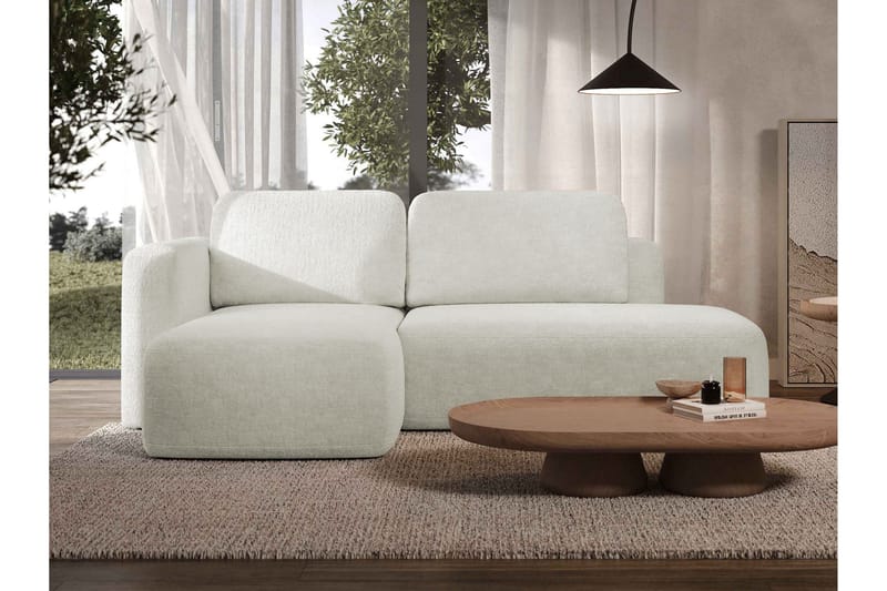 Afir Bäddsoffa m. Divan 2-sits - Beige/Vit - Möbler - Soffa - Bäddsoffa