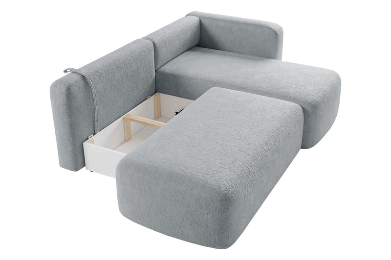 Afir Bäddsoffa m. Divan 2-sits - Svart/Brun - Möbler - Soffa - Bäddsoffa