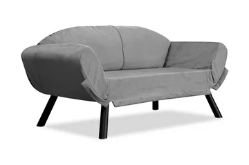 Albertina 2-sits Längsbäddad Bäddsoffa 75x210 cm i Tyg - Grå - Möbler - Soffa - Bäddsoffa