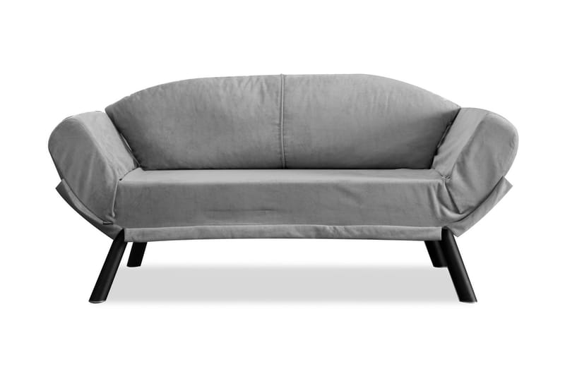 Albertina 2-sits Längsbäddad Bäddsoffa 75x210 cm i Tyg, Grå