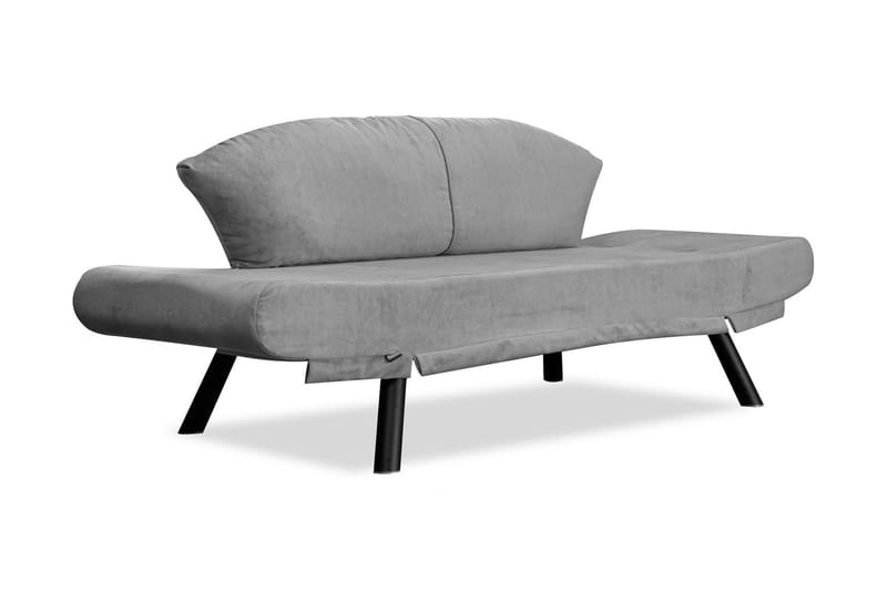 Albertina 2-sits Längsbäddad Bäddsoffa 75x210 cm i Tyg - Grå - Möbler - Soffa - Bäddsoffa