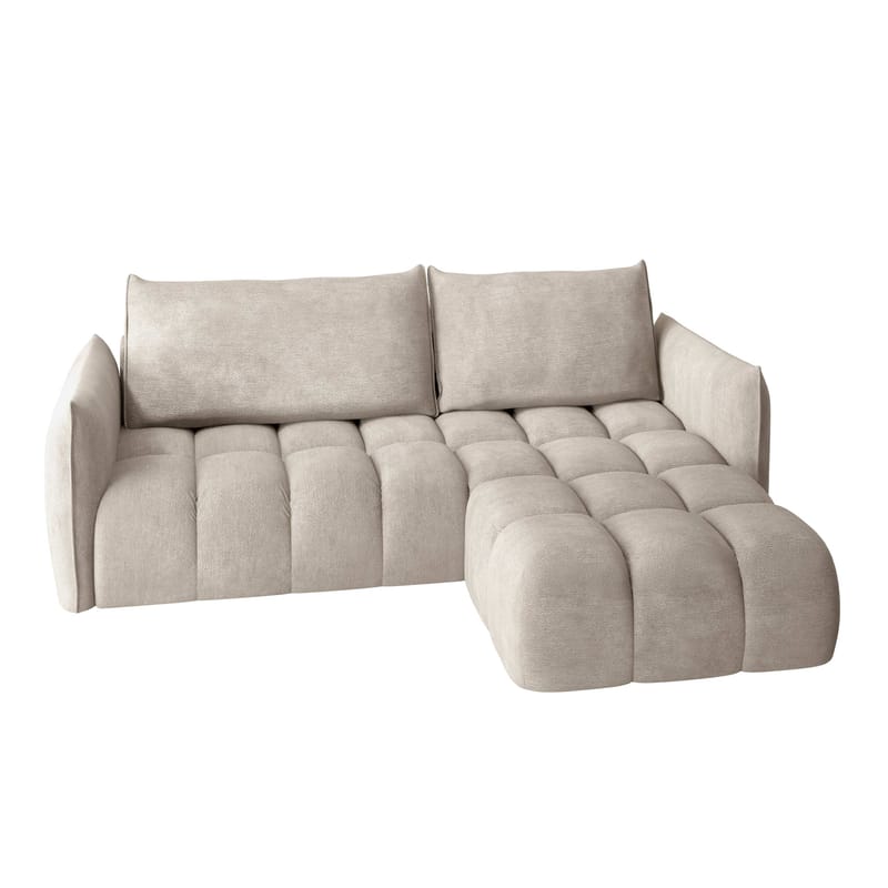 Aldvian 3-sits Bäddsoffa med divan, beige