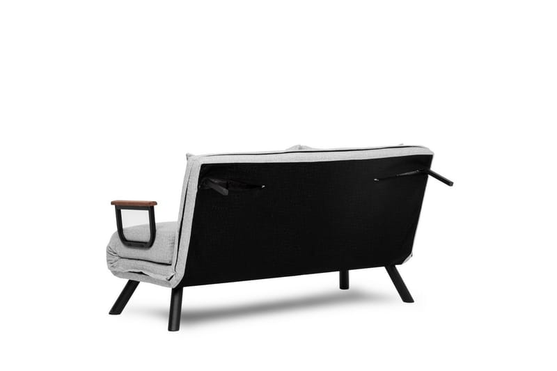 Alfredton 2-sits Bäddbar Fällbar Bäddsoffa i Boucle med Metallben - Grå - Möbler - Soffa - Bäddsoffa