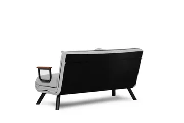 Alfredton 2-sits Bäddbar Fällbar Bäddsoffa i Boucle med Metallben - Grå - Möbler - Soffa - Bäddsoffa