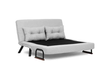 Alfredton 2-sits Bäddbar Fällbar Bäddsoffa i Boucle med Metallben - Grå - Möbler - Soffa - Bäddsoffa