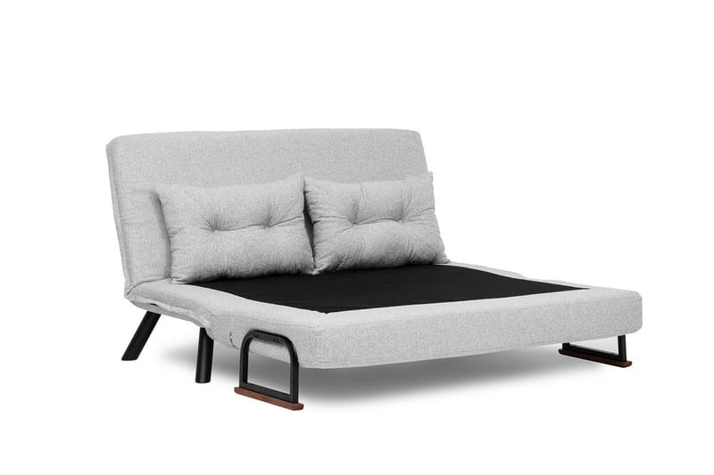 Alfredton 2-sits Bäddbar Fällbar Bäddsoffa i Boucle med Metallben - Grå - Möbler - Soffa - Bäddsoffa