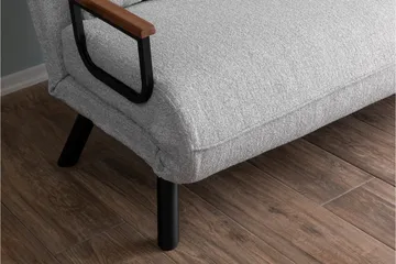 Alfredton 2-sits Bäddbar Fällbar Bäddsoffa i Boucle med Metallben - Grå - Möbler - Soffa - Bäddsoffa