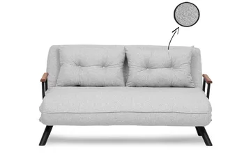 Alfredton 2-sits Bäddbar Fällbar Bäddsoffa i Boucle med Metallben - Grå - Möbler - Soffa - Bäddsoffa