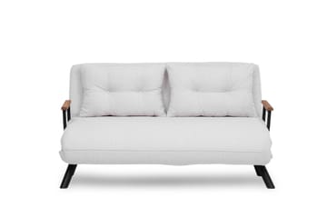 Alfredton 2-sits Bäddbar Fällbar Bäddsoffa i Boucle med Metallben - Vit - Möbler - Soffa - Bäddsoffa