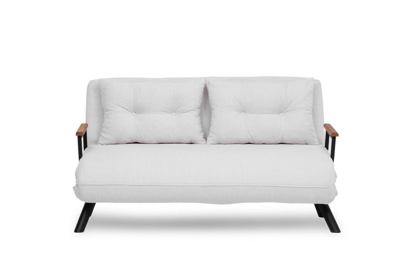 Alfredton 2-sits Bäddbar Fällbar Bäddsoffa i Boucle med Metallben - Vit - Möbler - Soffa - Bäddsoffa